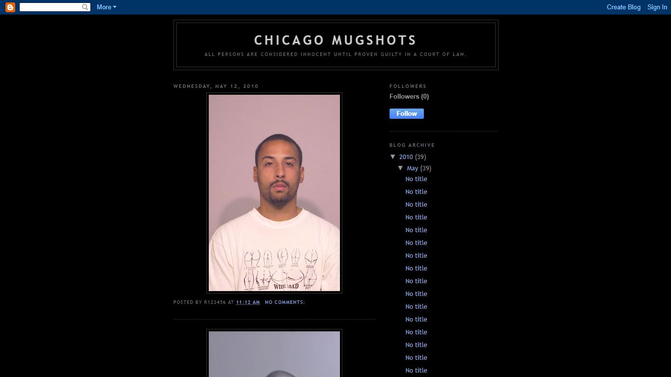Chicago Mugshots - Blogger